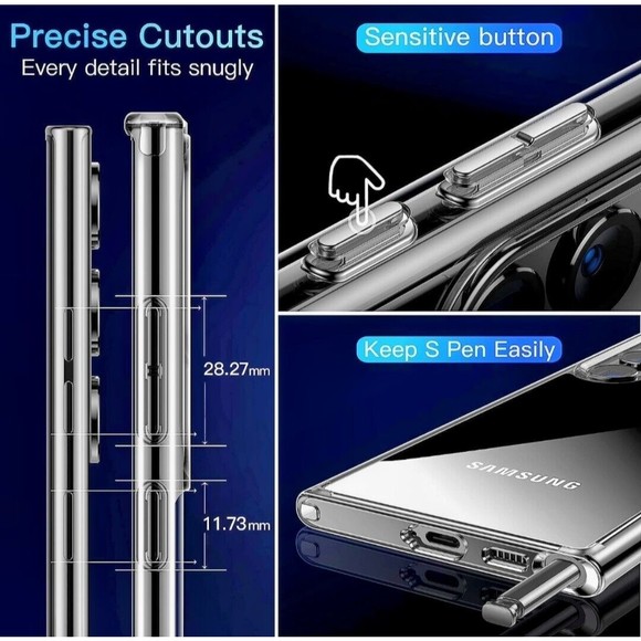 CASEKOO Case for Samsung Galaxy S22 Ultra 6.8" 2022 Clear - Picture 6 of 8